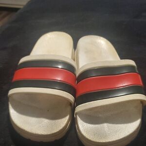 Authentic Gucci Red and Green Men's Sandals (Unisex) Size 45 US 11.5 Or US 12